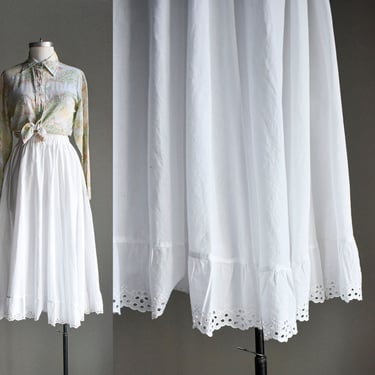 White Cotton Lace Skirt 