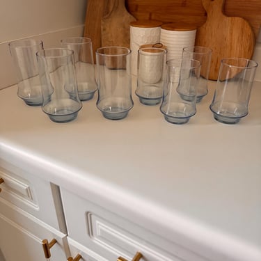 Vintage Light Blue Libbey Impromptu Tumblers -  Sets of 4 