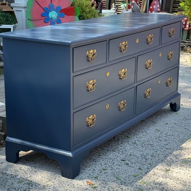 Navy Lacquered Henredon Dresser