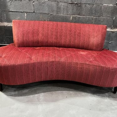 Kidney shaped love seat. 71” x 31” x 32.5” seat height 19” Call 202-232-8171 to purchase