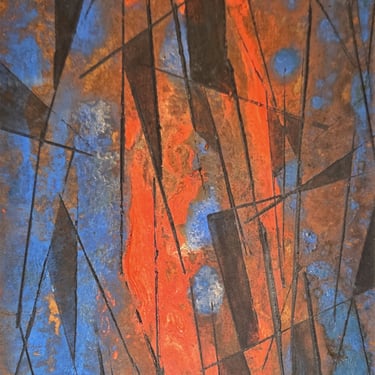 ‘VITRAIL No. 33’ OIL ON MASONITE SIGNED “LAMBERT” (1970s)