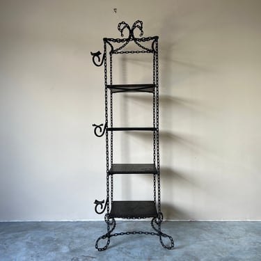French Hollywood Regency Four - Tier Chain Etagere 