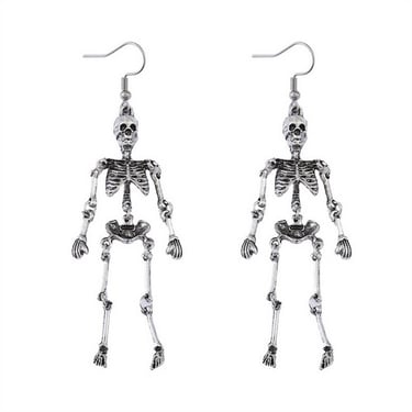 Silver Skeleton Earrings