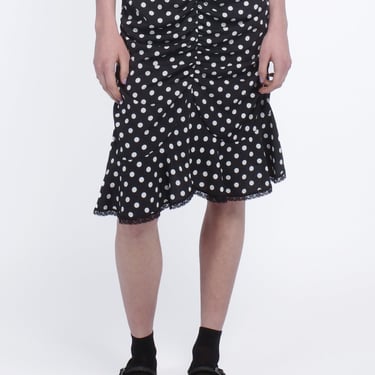 Polka Dot Ruched Skirt