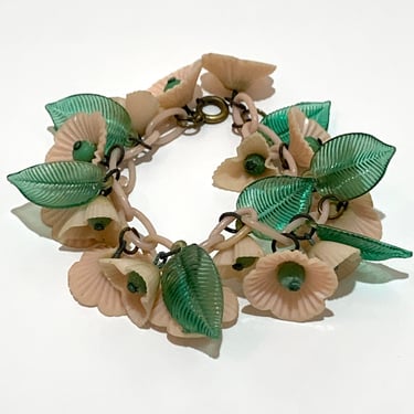 Celluloid Flower Bracelet Vintage