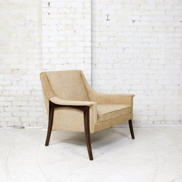 Vintage MCM armchair (reupholstered) with sculptural details | Free delivery in NYC and Hudson Valley areas 