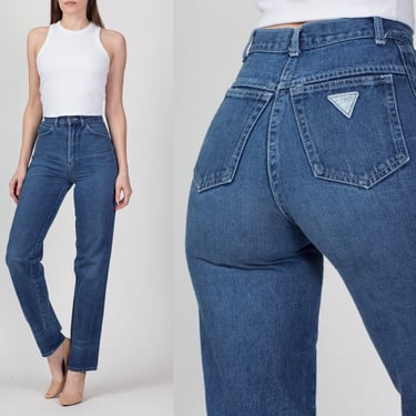 80s Normandee Rose High Waist Jeans - Extra Small Long, 24.5
