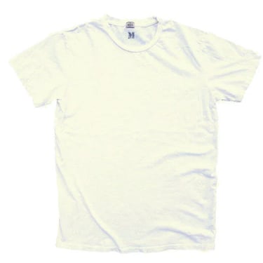 QMC Roughed Up Tee - 100% Cotton Jersey T-Shirt Vintage White 