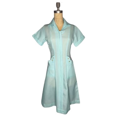 1950s Aqua uniform dress 