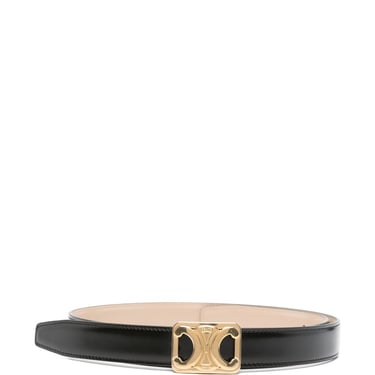 Celine Women Triomphe Medium Leather Belt