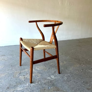 Mid Century Danish Modern  Wishbone  Chair by Hans Wegner for Carl Hansen and Sons Model CH24 