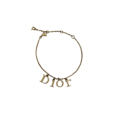 Dior Gold Logo Charm Bracelet