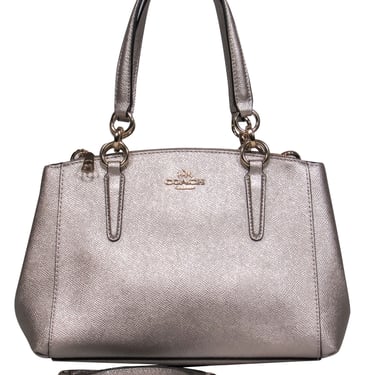 Coach - Gold Leather Handbag w/ Detachable Crossbody Strap