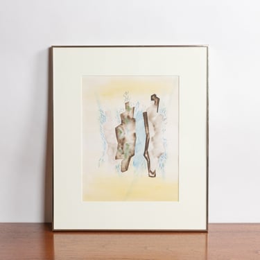 Framed Abstract Watercolor Painting