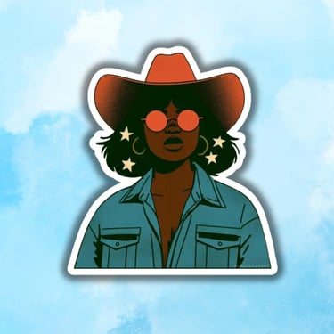 LKA Retro Space Cowgirl Sticker