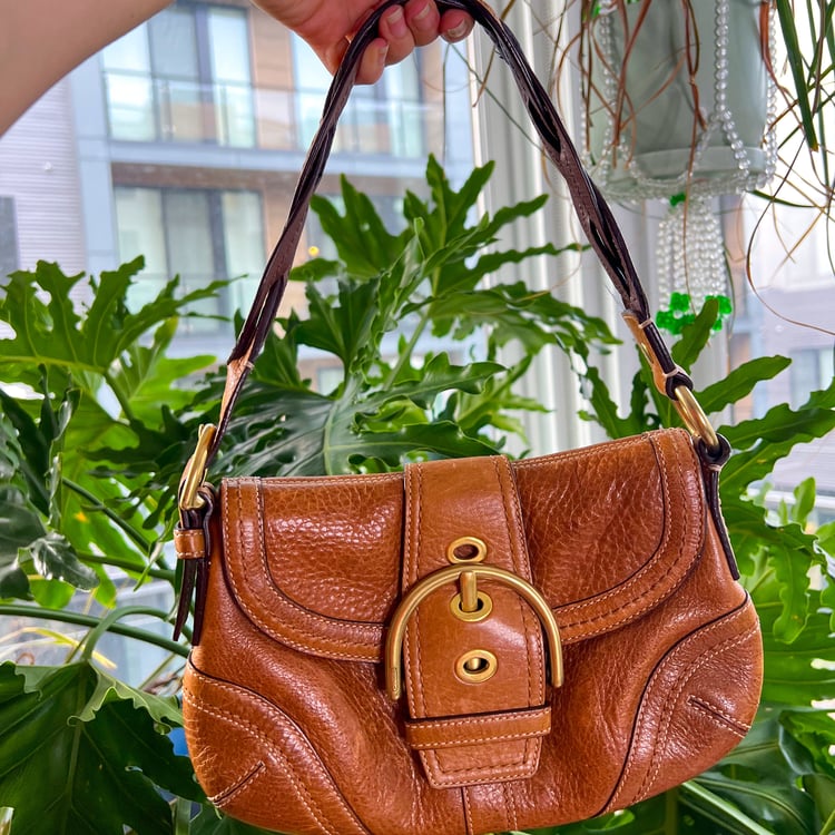 バッグ 00s OLD COACH 9790 Shoulder vintage y2k Vintage Coach Y2K Shoulder Bag Black Leather Zipper Lock