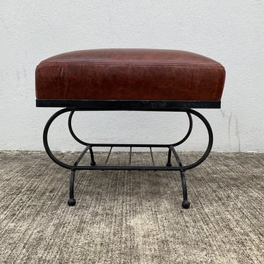 1960s Leather Footstool