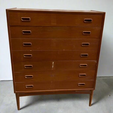 Mogens Kold Danish Teak 7 Drawer Dresser Designed by Arne Hovmand-Olsen - #A1521