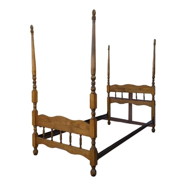 COMING SOON - Vintage Maple Four-Poster Twin Bed