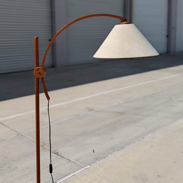 Vintage Domus Arched Teak Floor Lamp, 1970s | Mid Century | MCM | Danish | Adjustable | Unique 