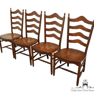 Set of 4 ZIMMERMAN American Heirloom Colonial / Early American Ladderback Dining Chairs 