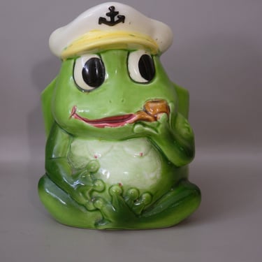 Vintage 60s Inesco Japan Anthropomorphic Sailor Frog Planter 
