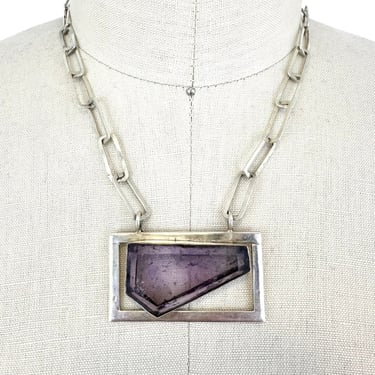 Sterling Silver Amethyst Chain Necklace
