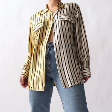 Vintage Two Toned Silk Blouse