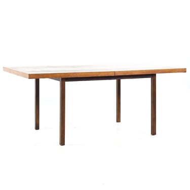 Milo Baughman for Directional Mid Century Multiwood Expanding Dining Table with 2 Leaves - mcm 