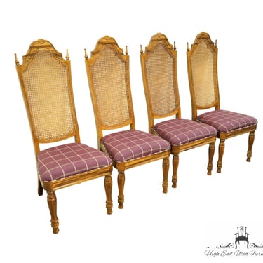 Set of 4 DREW FURNITURE Italian Neoclassical Tuscan Style Dining Side Chairs 