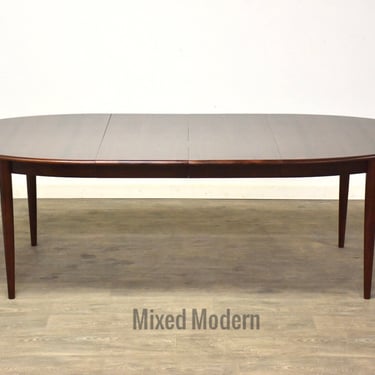 Danish Modern Rosewood Oval Dining Table 