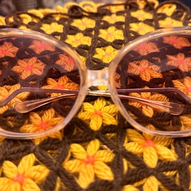 Authentic 1970s Sunglass with Rhinestone Owl 