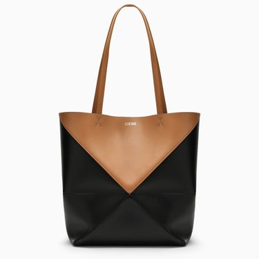 Loewe Puzzle Fold Tote Bag Desert/Black Women