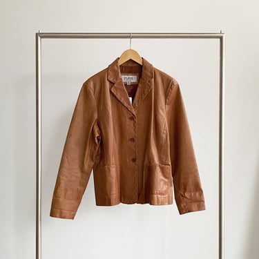 Caramel Brown Leather Jacket