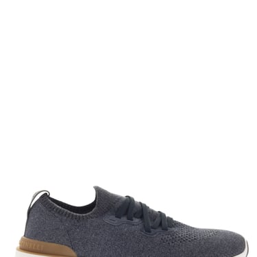 Brunello Cucinelli Men Runners In Chiné Cotton Knit