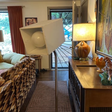 Mid-Century Robert Sonneman For George Kovacs Cubist Floor Lamp 