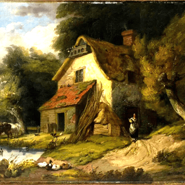 Antique Painting, OIl on Canvas and Board, John Barker of Bath (UK,1824-1904)!!