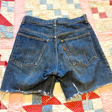 Vintage 70s Levis denim cutoff Jean shorts 27 waist by TimeBa