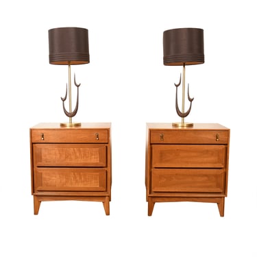 Pair, Mid Century Mini-Dressers | Nightstands by Red Lion