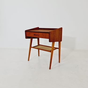 Midcentury Danish teak vintage side table/ bedside table, 1960s 