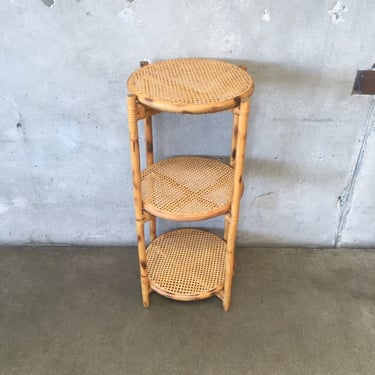Cane Three Tier Plant Stand