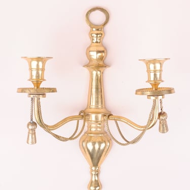 Brass Rope & Tassel Wall Sconce 