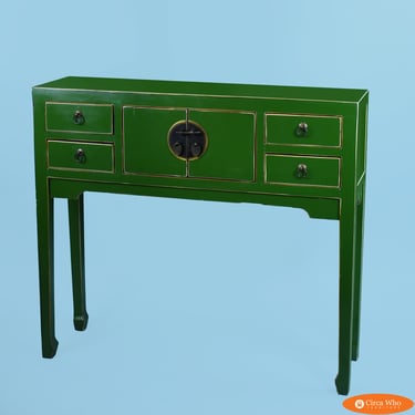 Vintage Green Petite Console Table
