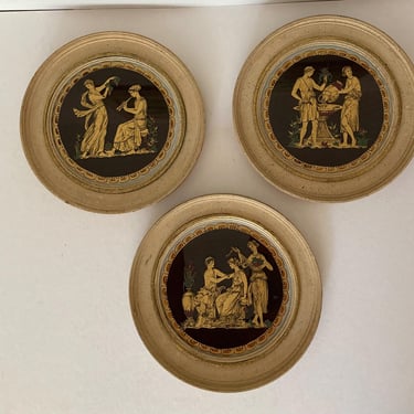 Greek Gods Glass Paintings, Set of Three 