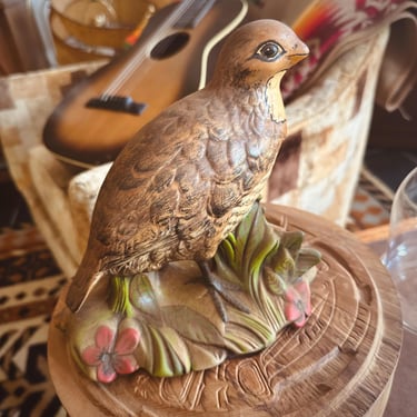 Vintage Ceramic Quail Figurine - Holland Mold - Nice Colors & Vibe 