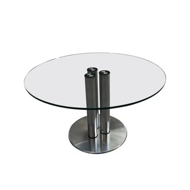 Mid-Century Modern Italian Chrome and Glass Table Model "Marcuso" 2532 by Zanuso