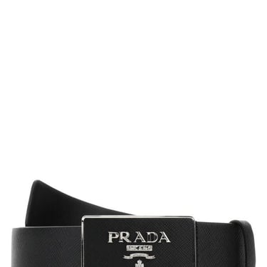 Prada Man Black Leather Belt
