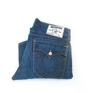 00s USA製 TRUE RELIGION JOEY y2k Rare 2000s True Religion Embroidered Joey Jeans Excellent