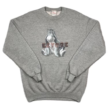 Vintage 90s Disney Store Winnie the Pooh “Eeyore” Graphic Crewneck Sweatshirt Pullover Size Large 