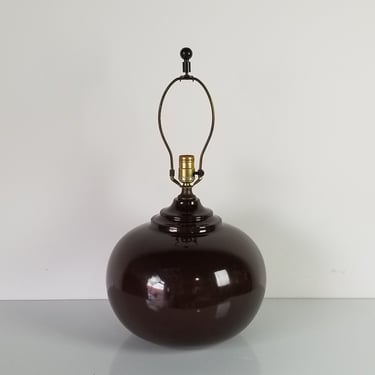 1980s Postmodern Spherical Ceramic Table Lamp 
